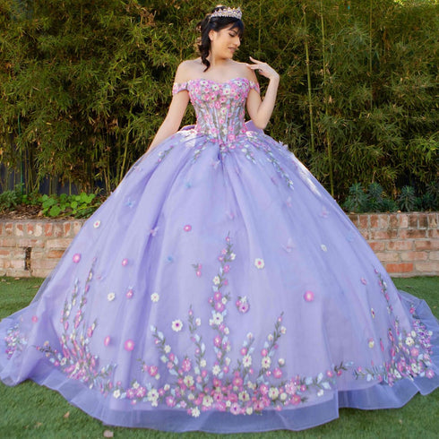 Enchanting Princess-Inspired Floral Ball Gown for Women 4/XS-16/3X
