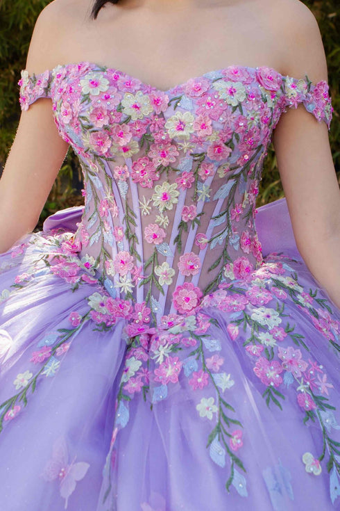 Enchanting Princess-Inspired Floral Ball Gown for Women 4/XS-16/3X