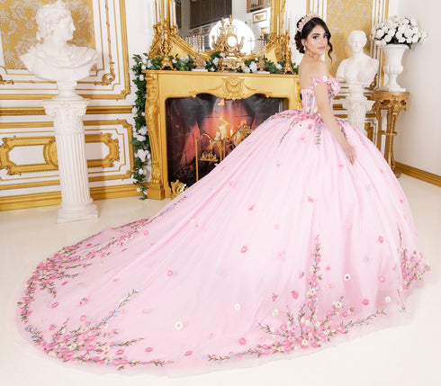 Enchanting Princess-Inspired Floral Ball Gown for Women 4/XS-16/3X