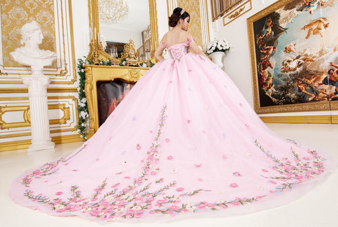 Enchanting Princess-Inspired Floral Ball Gown for Women 4/XS-16/3X