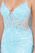 Womens Beaded Tulle Formal Gown with Lace Bodice 4/XS-16/3X