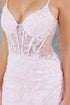 Womens Beaded Tulle Formal Gown with Lace Bodice 4/XS-16/3X