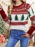 christmas-tree-pattern-round-neck-sweater-Sophia's Style-4