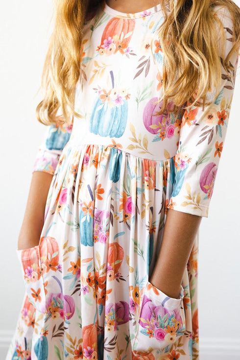 harvest-blooms-3-4-sleeve-pocket-twirl-dress Mila & Rose - Sophia's Style-3