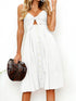cutout-smocked-sweetheart-neck-cami-dress Sophia's Trends - Sophia's Style-White-M