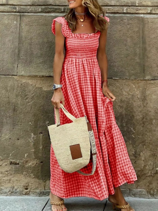 full-size-gingham-smocked-ruffle-maxi-dress-plus-size-OhSoStyled-Sophia's-Style-1