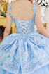 Floral Quinceañera Ball Gown with Crystal Embellishments for Women 4/XS-16/3X