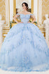 Floral Quinceañera Ball Gown with Crystal Embellishments for Women 4/XS-16/3X