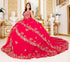 Floral Quinceañera Ball Gown with Crystal Embellishments for Women 4/XS-16/3X