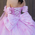 Women's Princess Butterfly Ball Gown – Off-Shoulder Tulle Quinceañera Dress with Beaded Corset and Sheer Sleeve 4/XS-16/3X