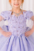 Princess Butterfly Ball Gown for Girls – Sparkling Tulle Off-Shoulder Dress with Sheer Sleeves 2-16