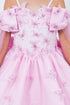 Princess Butterfly Ball Gown for Girls – Sparkling Tulle Off-Shoulder Dress with Sheer Sleeves 2-16
