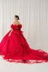 Womens Quinceañera Ball Gown with Beaded Corset, Off-Shoulder Tulle Sleeves & Glitter Skirt 4/XS-16/3X