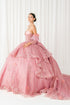 Enchanted Rose Princess Ball Gown – Crystal Embellished Quinceañera Dress 4/XS-16/3X