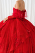 Enchanted Rose Princess Ball Gown – Crystal Embellished Quinceañera Dress 4/XS-16/3X
