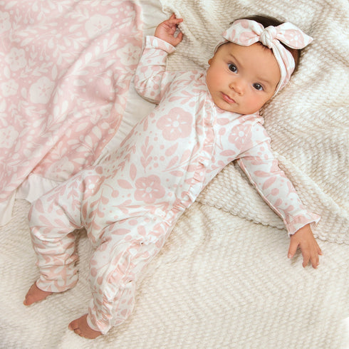 floral-baby-girl-romper-soft-cotton-zipper-pink-one-piece-sophias-style-2