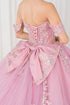 Womens Regal Quinceañera Ball Gown with Beaded Corset & Tulle Skirt 4/XS-16/3X
