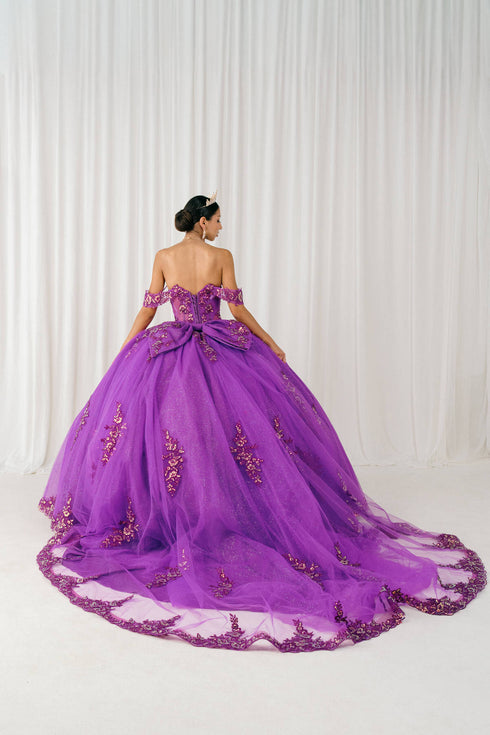 Womens Regal Quinceañera Ball Gown with Beaded Corset & Tulle Skirt 4/XS-16/3X