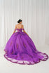 Womens Regal Quinceañera Ball Gown with Beaded Corset & Tulle Skirt 4/XS-16/3X
