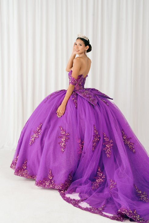 Womens Regal Quinceañera Ball Gown with Beaded Corset & Tulle Skirt 4/XS-16/3X