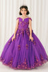 Girls Quinceañera & Flower Girl Ball Gown – Lace Appliqué Tulle Princess Dress 2-16