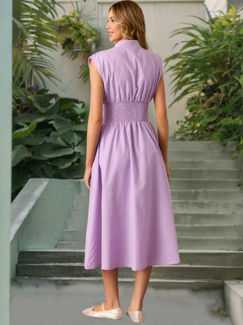 smocked-zip-front-cap-sleeve-dress OhSoStyled - Sophia's Style-10