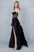 Womens Rhinestone Corset Evening Gown 4/XS-16/3X