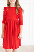 red-3-4-ruffle-twirl-dress Mila & Rose - Sophia's Style-4