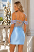 Womens Floral Appliqué Rhinestone Corset Satin Mini Dress XS/4-3XL/16