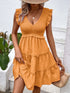ruffled-v-neck-cap-sleeve-dress OhSoStyled - Sophia's Style in Tangerine-7
