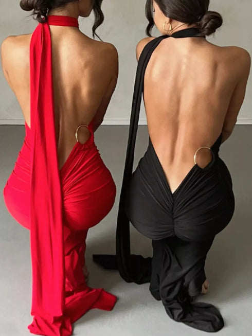 backless-one-shoulder-ruched-bodycon-maxi-dress-OhSoStyled-Sophia's-Style-16