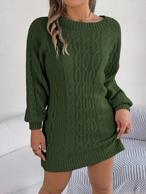 cable-knit-round-neck-sweater-dress-Sophia's Style-9