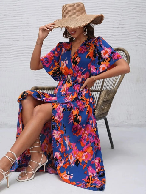 printed-surplice-short-sleeve-maxi-dress OhSoStyled - Sophia's Style in Royal Blue-12