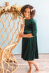 hunter-green-velvet-twirl-dress Mila &  Rose - Sophia's Style-Hunter Green Velvet Twirl Dress-6-12M--1