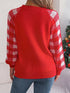 reindeer-plaid-round-neck-long-sleeve-sweater-Sophia's Style-10