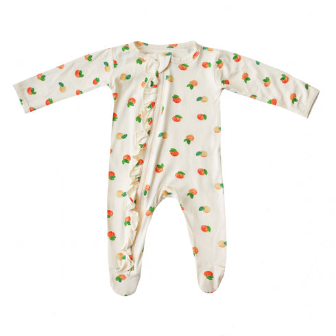 ruffle-2-way-zip-romper-peaches-cream Presley Couture at Sophia's Style-Baby Zip Romper-1