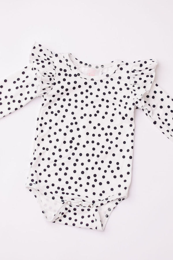 scattered-dot-l-s-flutter-bodysuit Mila & Rose at Sophia's Style-Scattered Dot L/S Flutter Bodysuit-0-3M-Flutter Bodysuit L/S-1