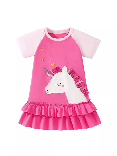 childrens-unicorn-ruffled-hem-dress-ohso-kids-sophias-style-1