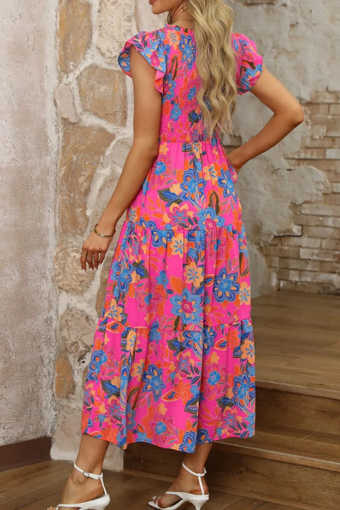 boho-floral-v-neck-ruffle-tiered-dress OhSoStyled at Sophia's Style-7