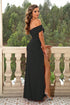 off-shoulder-split-maxi-dress Sophia's Trends - Sophia's Style-Black-S