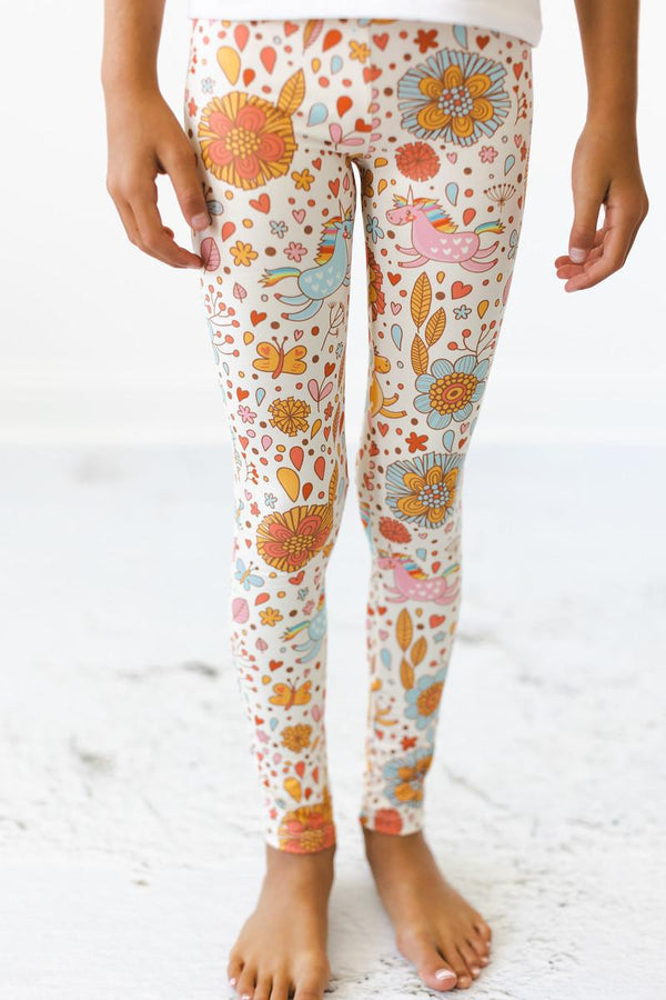 retro-unicorns-leggings Mila & Rose at Sophia's Style-Retro Unicorns Leggings-6-12M-Leggings-1