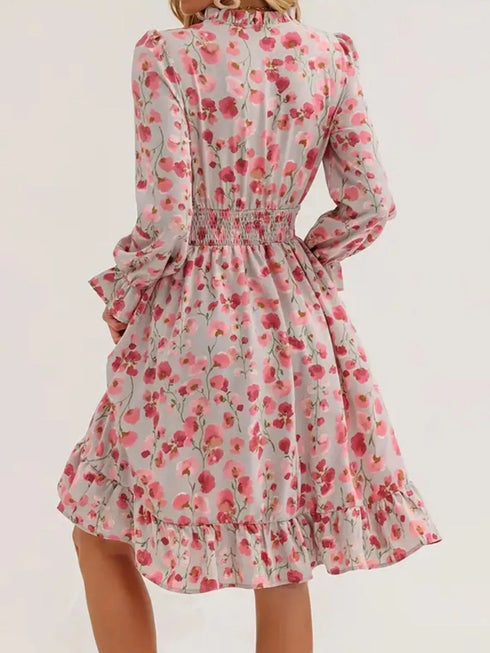 floral-notched-flounce-sleeve-dress-OhSoStyled-Sophia's-Style-6
