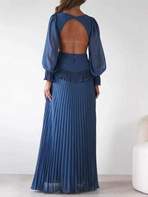 backless-pleated-long-sleeve-maxi-dress-OhSoStyled-Sophia's-Style-13