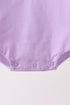 Purple ribbon ruffle bow bubble