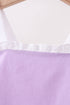 Purple ribbon ruffle bow bubble