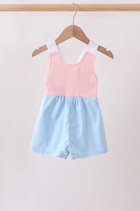 Pink & blue ruffle bow bubble