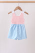 Pink & blue ruffle bow bubble