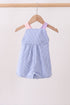 Blue ruffle bow bubble