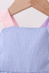 Blue ruffle bow bubble