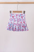 Blue floral print skorts